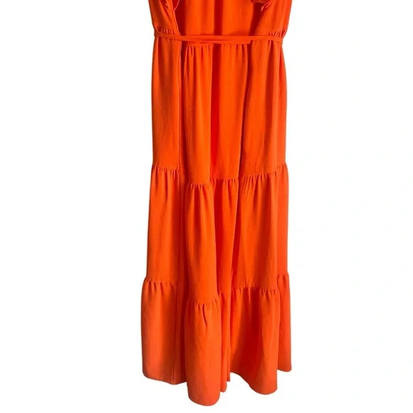 Calvin Klein Flutter Sleeve Tiered A-Line Maxi Dress Size 8 NWT - Picture 6 of 6